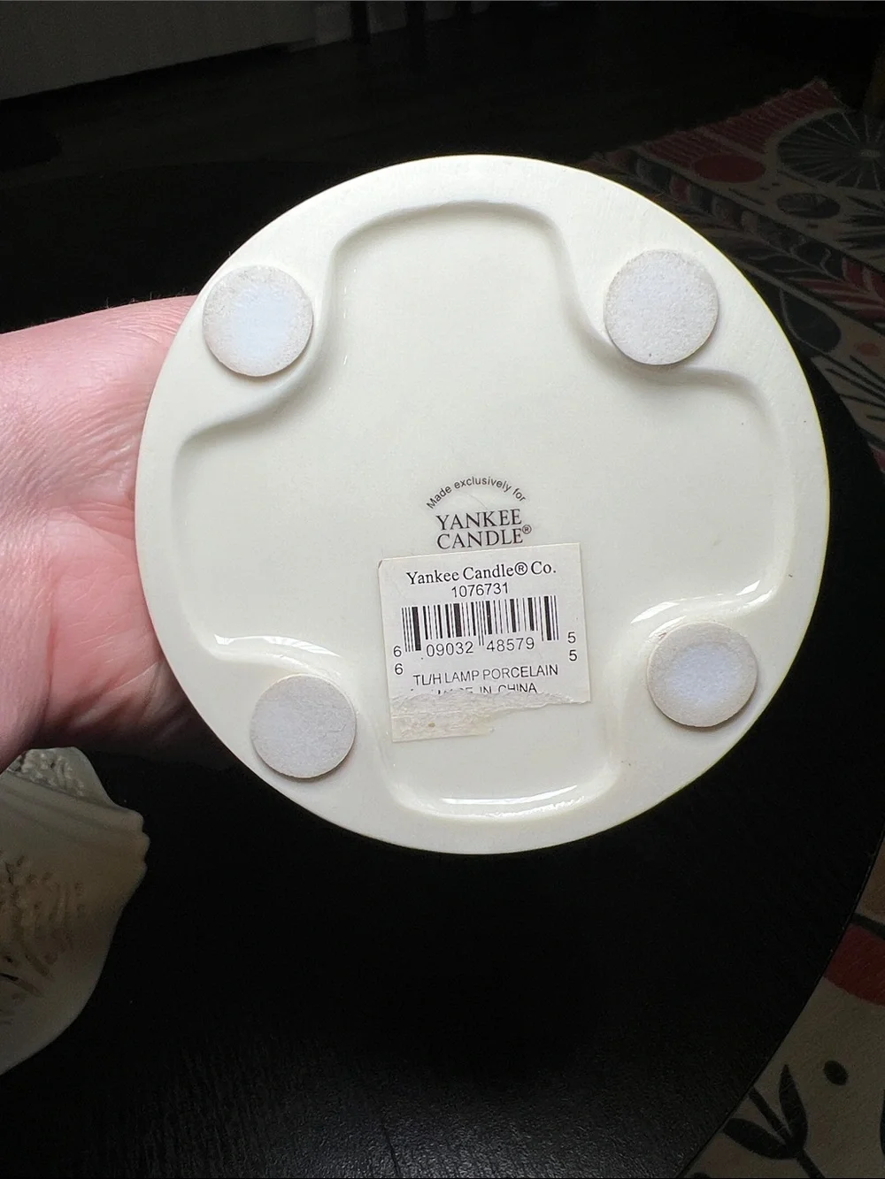 Yankee Candle Ivory Cream Ceramic Cutout Candle Holder Fairy Lamp